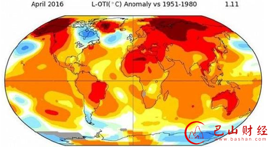 全球地表温度达有记录以来最高值 再高或致灾难